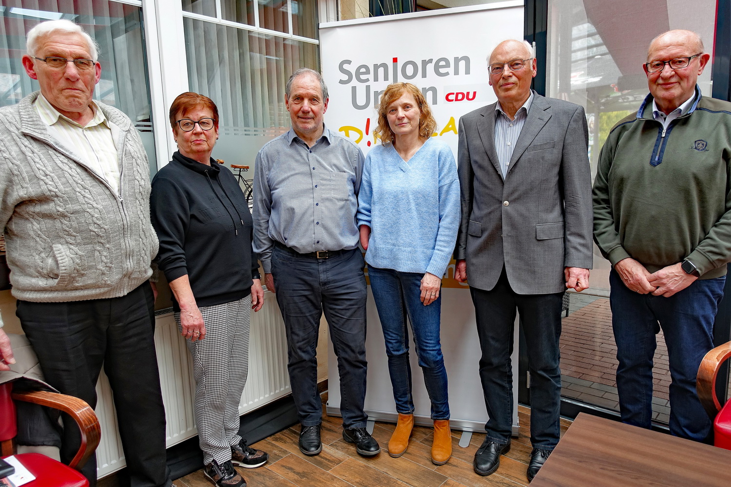 v. links: Hermann Nordmann, Marianne Albers, Dr. Karl Quade, Petra Quade, Hans Hoymann, Gisbert Dödtmann